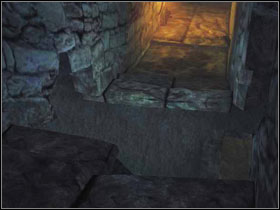 Get to the next room through the hole in the