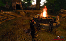 Nakutu [#3] - the bit hot-headed warrior from the Natives' village can teach you toughness - The Sword Coast - Trainers - Risen 2: Dark Waters - Game Guide and Walkthrough