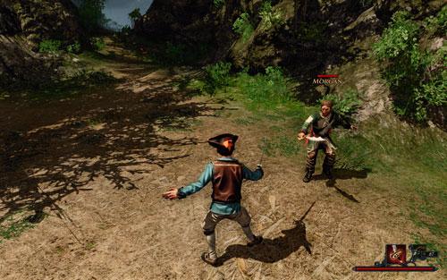 Don't let yourself be surprised - Morgan knows how to use a weapon. - The Helmsman - Antigua - Quests - Risen 2: Dark Waters - Game Guide and Walkthrough