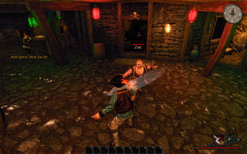 Zak is a very challenging foe - defeating him is quite an achievement. - Beat Em Up - Antigua - Quests - Risen 2: Dark Waters - Game Guide and Walkthrough