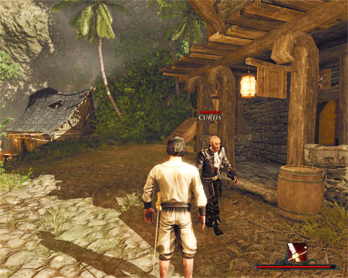 Curtis will give you clues as to how to complete the quest, but in truth you don't have to talk to him at all. - The Water Carriers - Tacarigua - Quests - Risen 2: Dark Waters - Game Guide and Walkthrough