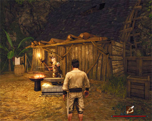 Stone is a hard player. You'll have to wheel and deal to convince him to give you the lock pick for free. - Freeing Largo - Tacarigua - Quests - Risen 2: Dark Waters - Game Guide and Walkthrough