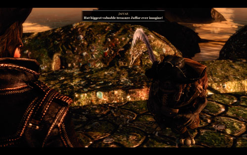 Jaffar has found not only a treasure, but a friend. - Jaffars Auri Culci - The Water Temple - Quests - Risen 2: Dark Waters - Game Guide and Walkthrough