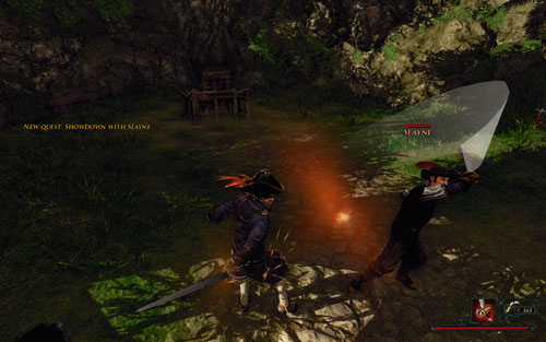 You'll be duelling alone - no companion will help you. - Showdown with Slayne - Antigua - Quests - Risen 2: Dark Waters - Game Guide and Walkthrough