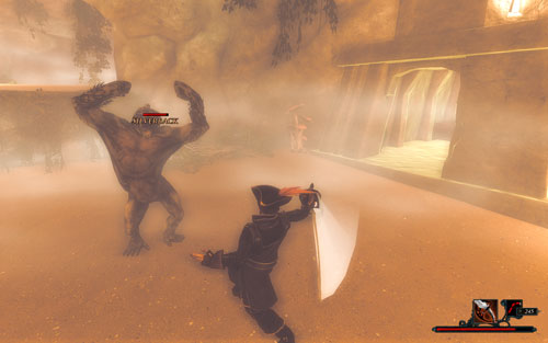 You can defeat the gorilla on your own or with the hunter's help. - The Silverback Is Dead - Isle of the Dead - Quests - Risen 2: Dark Waters - Game Guide and Walkthrough