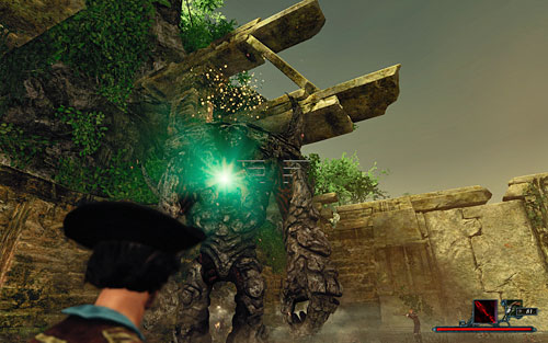 To kill the titan, aim at the middle of his torso - it's his weak spot. - The Earth Titan - The Sword Coast - Quests - Risen 2: Dark Waters - Game Guide and Walkthrough