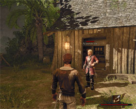 Flanningan [#5] - a merchant from the west part of the pirates' settlement, who not only sells goods, but also teaches some dirty tricks - Tacarigua - Trainers - Risen 2: Dark Waters - Game Guide and Walkthrough