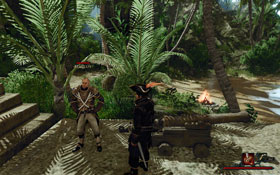 Marcos [#1] - the soldier at the harbor outside the temple can teach you how to become a tougher guy - Maracai Bay - Trainers - Risen 2: Dark Waters - Game Guide and Walkthrough