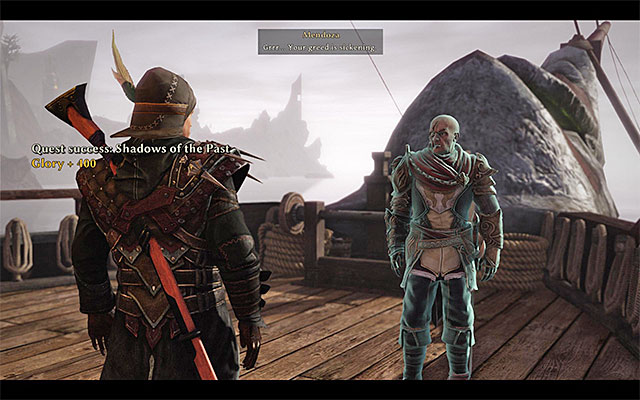 Complete the quest by talking to Mendoza - Shadows of the Past - Crew quests - Risen 3: Titan Lords - Game Guide and Walkthrough