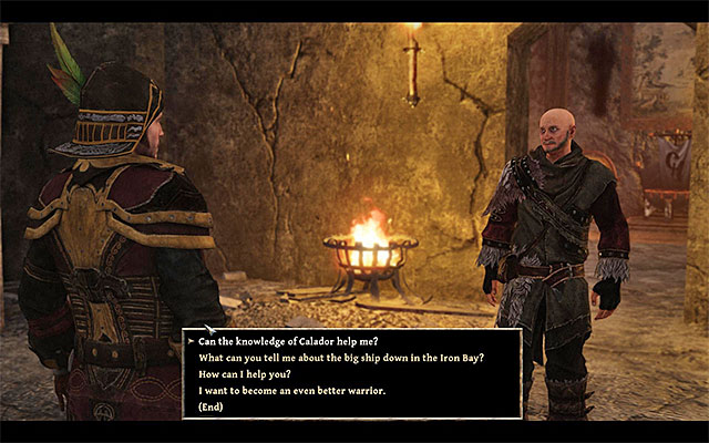You will get this quest during the conversation with Eldric. - The Ancient Knowledge - Main Quests - Calador - Risen 3: Titan Lords - Game Guide and Walkthrough