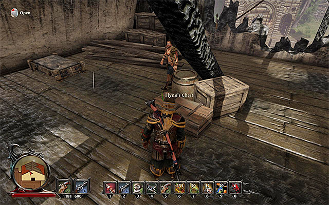 Explore the second floor of the warehouse and plunder the Flynns chest - Ramon the Guardian - Side Quests - Antigua - Risen 3: Titan Lords - Game Guide and Walkthrough
