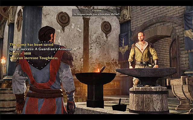 Gordon will give the hero a new armor - A Guardians Armor - Side Quests - Taranis - Risen 3: Titan Lords - Game Guide and Walkthrough
