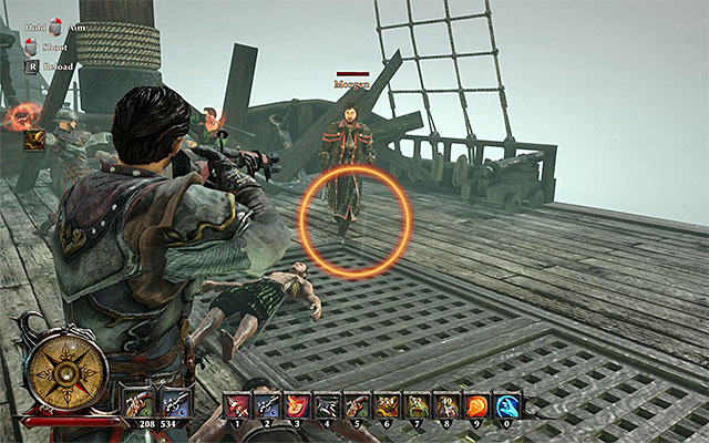 Watch out for Morgans strong attacks - Sea Battle Against Morgan - Other quests - Risen 3: Titan Lords - Game Guide and Walkthrough