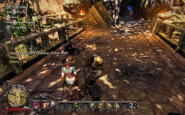 Watch out for the Hellhounds swift attacks. - Creatures from Hell - Side quests - Crab Coast - Risen 3: Titan Lords - Game Guide and Walkthrough