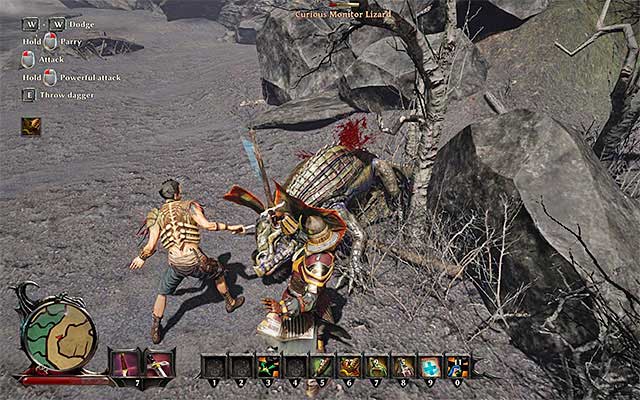 Its a good idea to use charged attacks on the huge Lizards. - Seafood - Side Quests - Calador - Risen 3: Titan Lords - Game Guide and Walkthrough