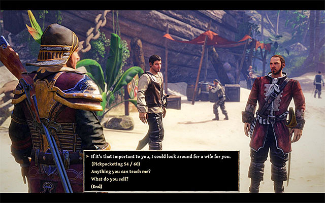 Meet with Harry after bringing Miamiti to the pirates beach. - Forbidden Fruit - Side Quests - Kila - Risen 3: Titan Lords - Game Guide and Walkthrough