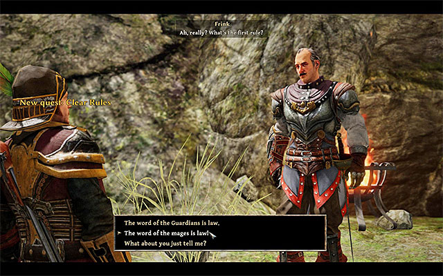 The correct answer is The word of the mages is law. - Clear Rules - Side Quests - Taranis - Risen 3: Titan Lords - Game Guide and Walkthrough