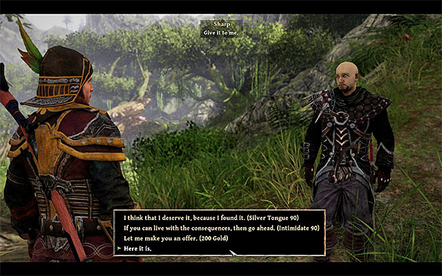 You can either give the blade to the demon hunter, or try to keep it for yourself. - From Days of Yore - Side Quests - Taranis - Risen 3: Titan Lords - Game Guide and Walkthrough