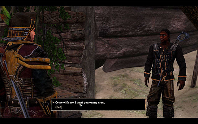 You can invite Saddec for joint journeys, but you can only do that after you have access to your own ship. - Sign Saddec On - Crew quests - Risen 3: Titan Lords - Game Guide and Walkthrough