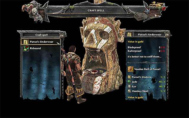 Interact with the Ancestral Stone, and from the list choose Pansels Underwear, which you have recently acquired - Become a Voodoo Master - Side Quests - Antigua - Risen 3: Titan Lords - Game Guide and Walkthrough