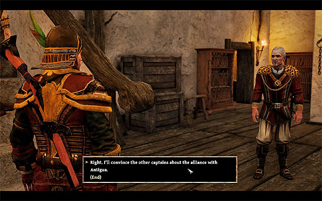 You have to start visiting the main factions in the game - Pirate Alliance - Main Quests - Antigua - Risen 3: Titan Lords - Game Guide and Walkthrough