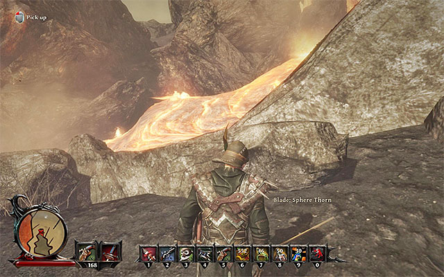 The blade is at the lava river - Re-Forge Sphere Torn - Weapons quests - Risen 3: Titan Lords - Game Guide and Walkthrough