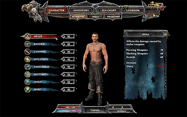 Develop those of the attributes that are going to prove to be most useful - Character development - Risen 3: Titan Lords - Game Guide and Walkthrough