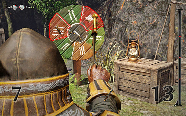 The first of the available minigames is knife throwing - Minigames - Risen 3: Titan Lords - Game Guide and Walkthrough