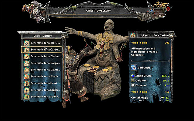 Talisman creating window - Crafting - Risen 3: Titan Lords - Game Guide and Walkthrough
