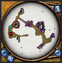 Theres an inn you should take over to the East (1), and a city to the North (2) - Vernazza, Monte Laguna - Vinci - Rise of Nations: Rise of Legends Game Guide