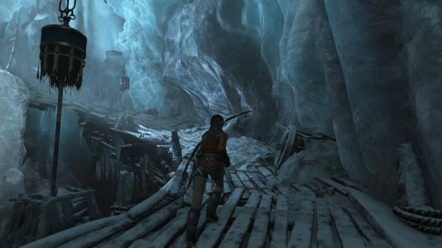 Get around the cave and, on the right, you will find a passage into the next part of the underground complex - Rise of the Tomb Raider: Follow the Mongolian path, walkthrough - Siberian Wilderness - Best Laid Plans - Rise of the Tomb Raider Guide