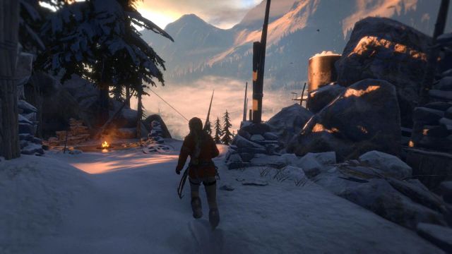 and you finally walk out into the open, close to the Soviet Installation that you have seen earlier - Rise of the Tomb Raider: Follow the Mongolian path, walkthrough - Siberian Wilderness - Best Laid Plans - Rise of the Tomb Raider Guide