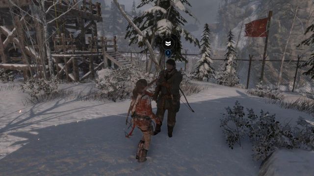 Right after you zip down the line, you run into one of the locals known as the Remnants - Rise of the Tomb Raider: Find a way into the old prison, walkthrough - Among the Enemy - Rise of the Tomb Raider Guide