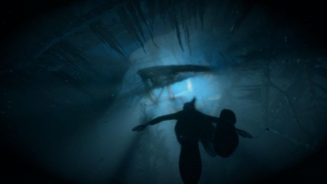 Unfortunately, Lara cannot hold her breath underwater for longer and, if you do not start tapping B button rhythmically, she drowns before surfacing - Rise of the Tomb Raider: Survive the freezing waters, walkthrough - Fugitive - Rise of the Tomb Raider Guide