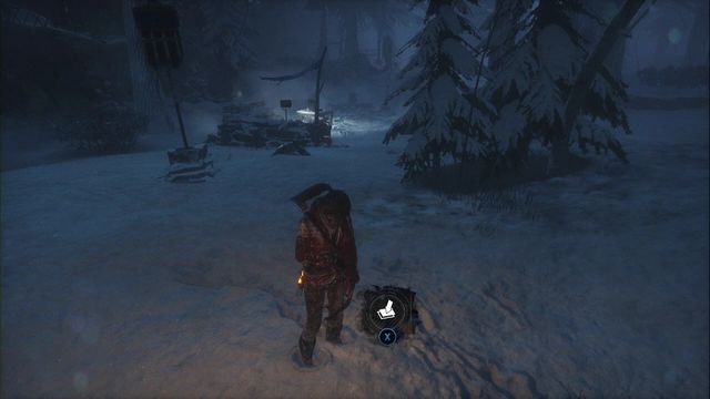 Among trees, right past the spot, where two opponents used to talk - Rise of the Tomb Raider: Survival Caches, Siberian Wilderness secrets, location - Siberian Wilderness - Rise of the Tomb Raider Guide