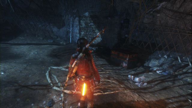 Semi auto pistol element - after the fight with the bear, in the cave, before the entrance to the Glacial cave - Rise of the Tomb Raider: Challenges and chests, Siberian Wilderness secrets - Siberian Wilderness - Rise of the Tomb Raider Guide