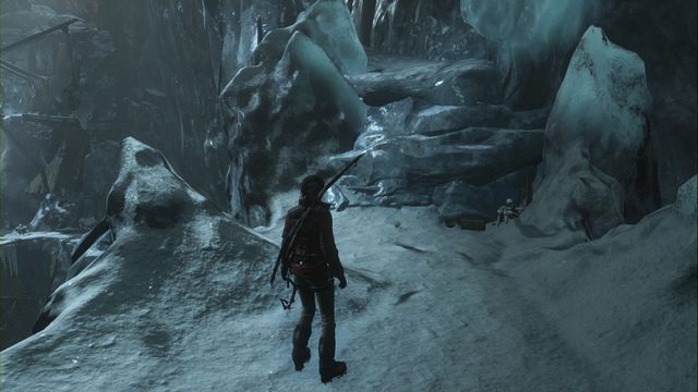 In the other part of the cave, by the ledge, at which you exit the Tomb, with the exit path on your right - Rise of the Tomb Raider: Relics, Glacial Caverns secrets, location, tips - Glacial Caverns - Rise of the Tomb Raider Guide