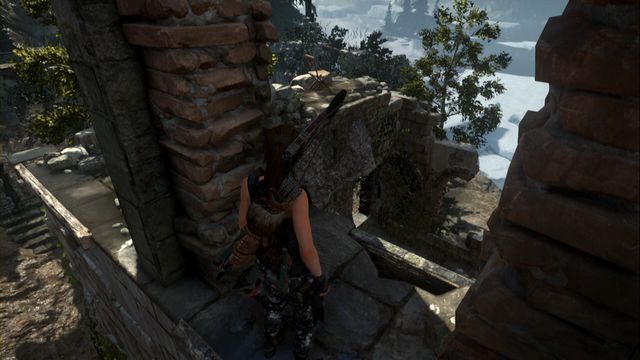 While in the corner of the ruins, you need to jump over into the center, to get to the spot shown in the screenshot - Rise of the Tomb Raider: Quiet Time achievement walkthrough, tips - Achievements - Rise of the Tomb Raider Guide
