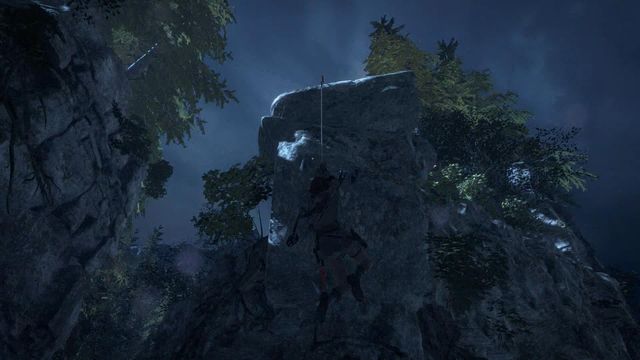 You can take longer leap by attaching the rope not only to the metal elements that you can see in the previous screenshot, but also by attaching it to ledges - Rise of the Tomb Raider: Find a safe path to the Remnant village, walkthrough - Back to the Forest - Rise of the Tomb Raider Guide