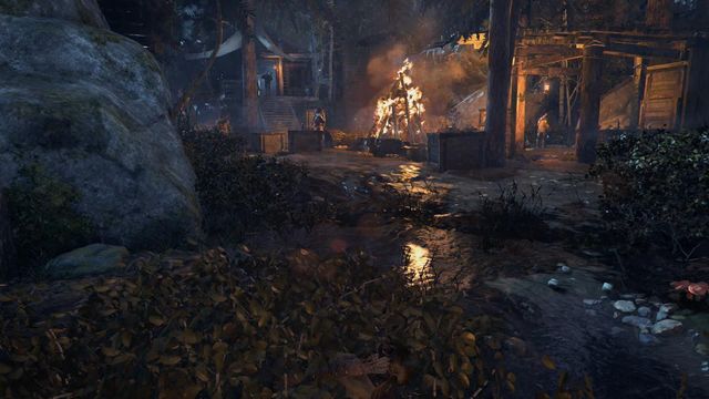 Walk around the village, while hiding in the bushes - Rise of the Tomb Raider: Scale the Cathedral to find the entrance, walkthrough - Silent Night - Rise of the Tomb Raider Guide