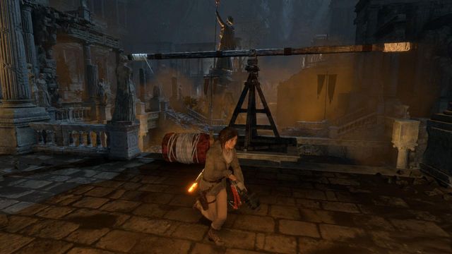 Rise of The Tomb Raider - Rising Tides: Crane (Swing Fire Vessel) Puzzle,  2nd Support Destroyed XBO 