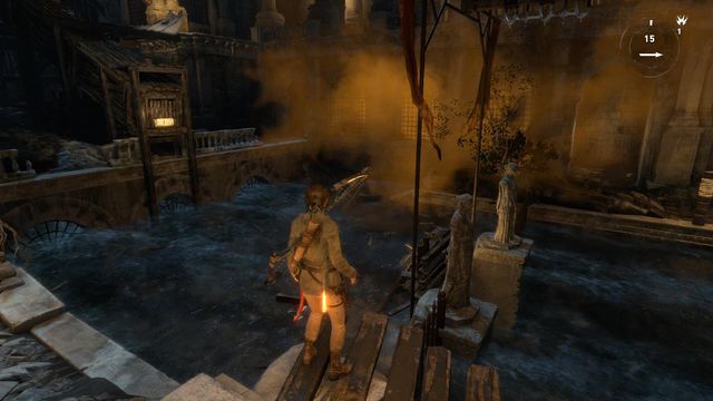 Rise of The Tomb Raider - Rising Tides: Crane (Swing Fire Vessel) Puzzle,  2nd Support Destroyed XBO 