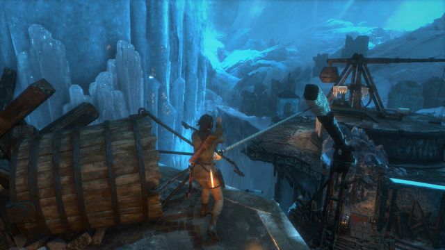 If you have not done this already, kill out the Deathless and make it over to the tower behind the trebuchet - Rise of the Tomb Raider: Go to the other trebuchet, walkthrough - Gate Crasher - Rise of the Tomb Raider Guide