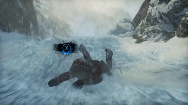 After walking a bit more than dozen of steps, Lara will start falling - Rise of the Tomb Raider: Get to the top of the mountain walkthrough - Siberian Wilderness - Passageway - Rise of the Tomb Raider Guide