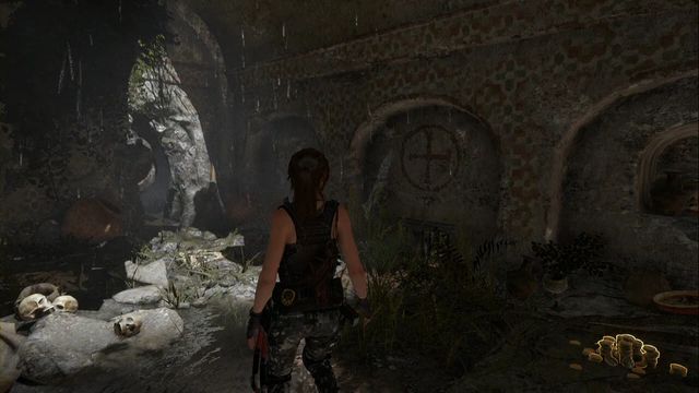 Squeeze between the rocks. - Rise of the Tomb Raider: Tomb - House of the Afflicted 6/9, Geothermal Valley - Geothermal Valley - Rise of the Tomb Raider Guide