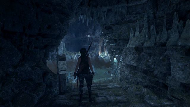 Attach the rope at the other side. - Rise of the Tomb Raider: Tomb - Catacombs of Sacred Waters 8/9 secrets - Geothermal Valley - Rise of the Tomb Raider Guide
