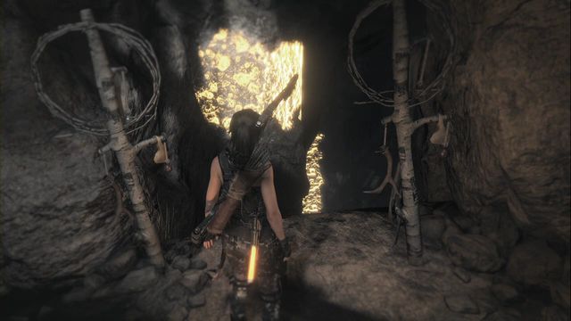 Jump over to the spot where you can jab your hatchet. - Rise of the Tomb Raider: Tomb - Ancient Cistern 3/9, Soviet Installation secrets - Soviet Installation - Rise of the Tomb Raider Guide