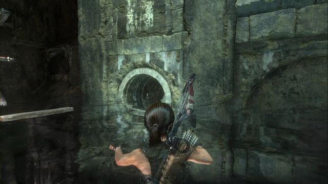 Destroy the obstacle and swim into the next part. - Rise of the Tomb Raider: Tomb - Ancient Cistern 3/9, Soviet Installation secrets - Soviet Installation - Rise of the Tomb Raider Guide