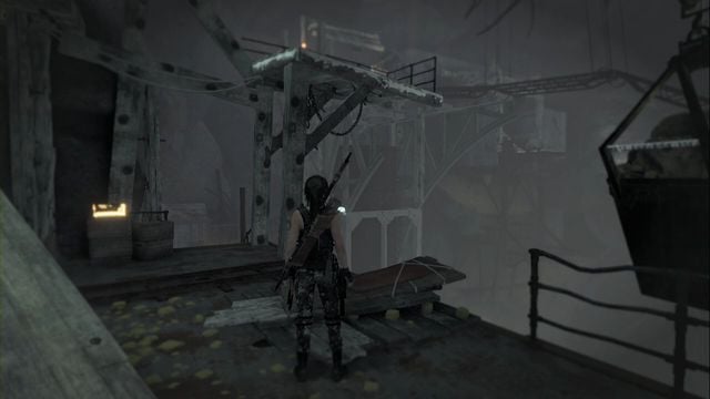 Inside the Red Mines, a bit past the camp, where you need to push down the carts using the hanging containers - Rise of the Tomb Raider: Relics, Soviet Installation secrets, map, tips - Soviet Installation - Rise of the Tomb Raider Guide