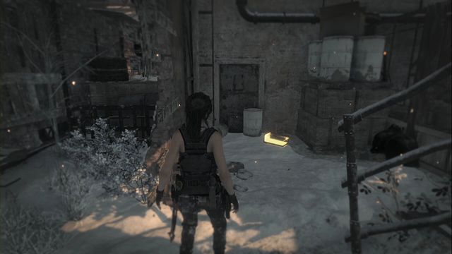 After you climb down to the bottom of the building, before you reach the carts - Rise of the Tomb Raider: Relics, Soviet Installation secrets, map, tips - Soviet Installation - Rise of the Tomb Raider Guide